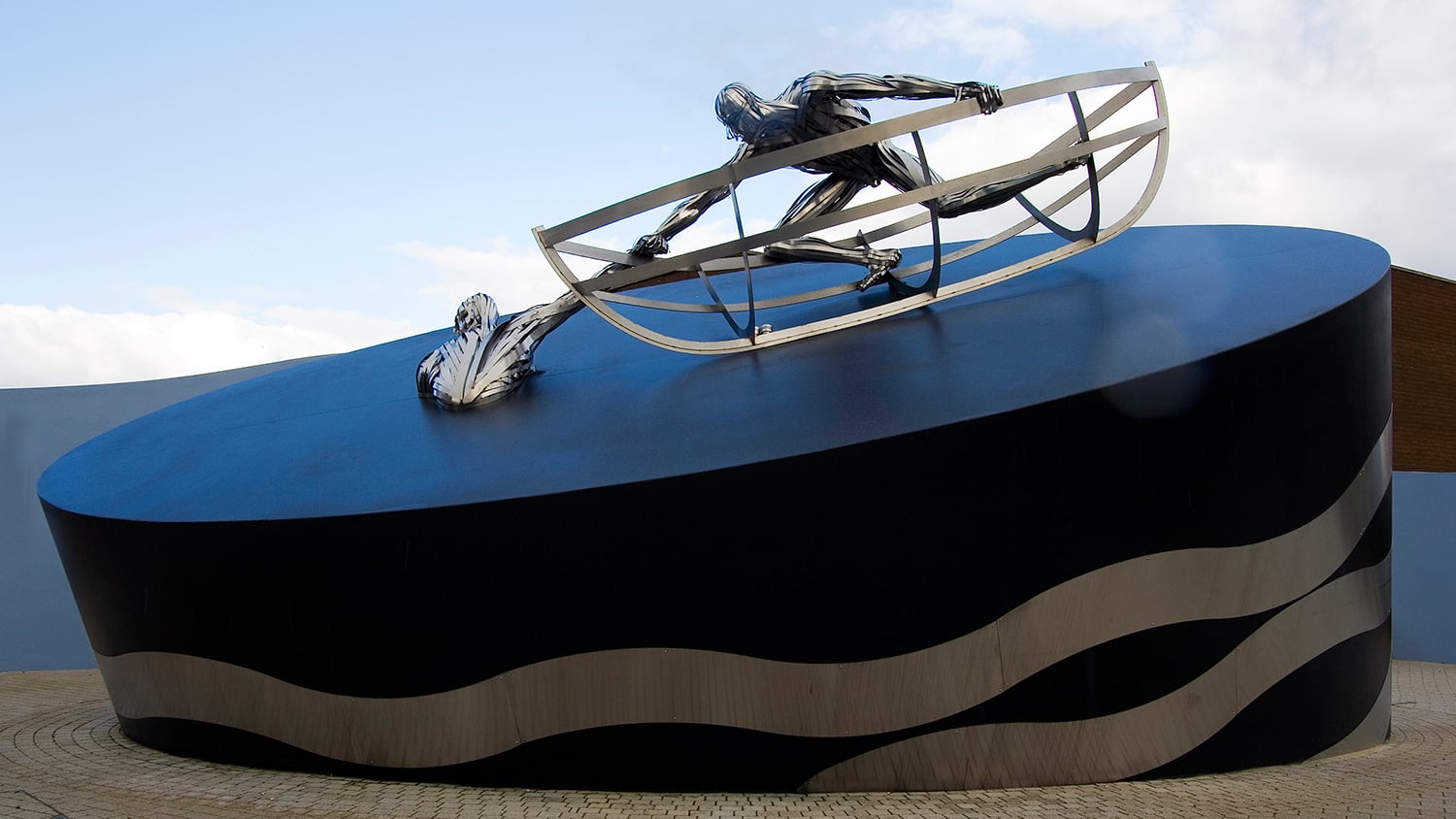 RNLI memorial sculpture in Poole, Dorset.