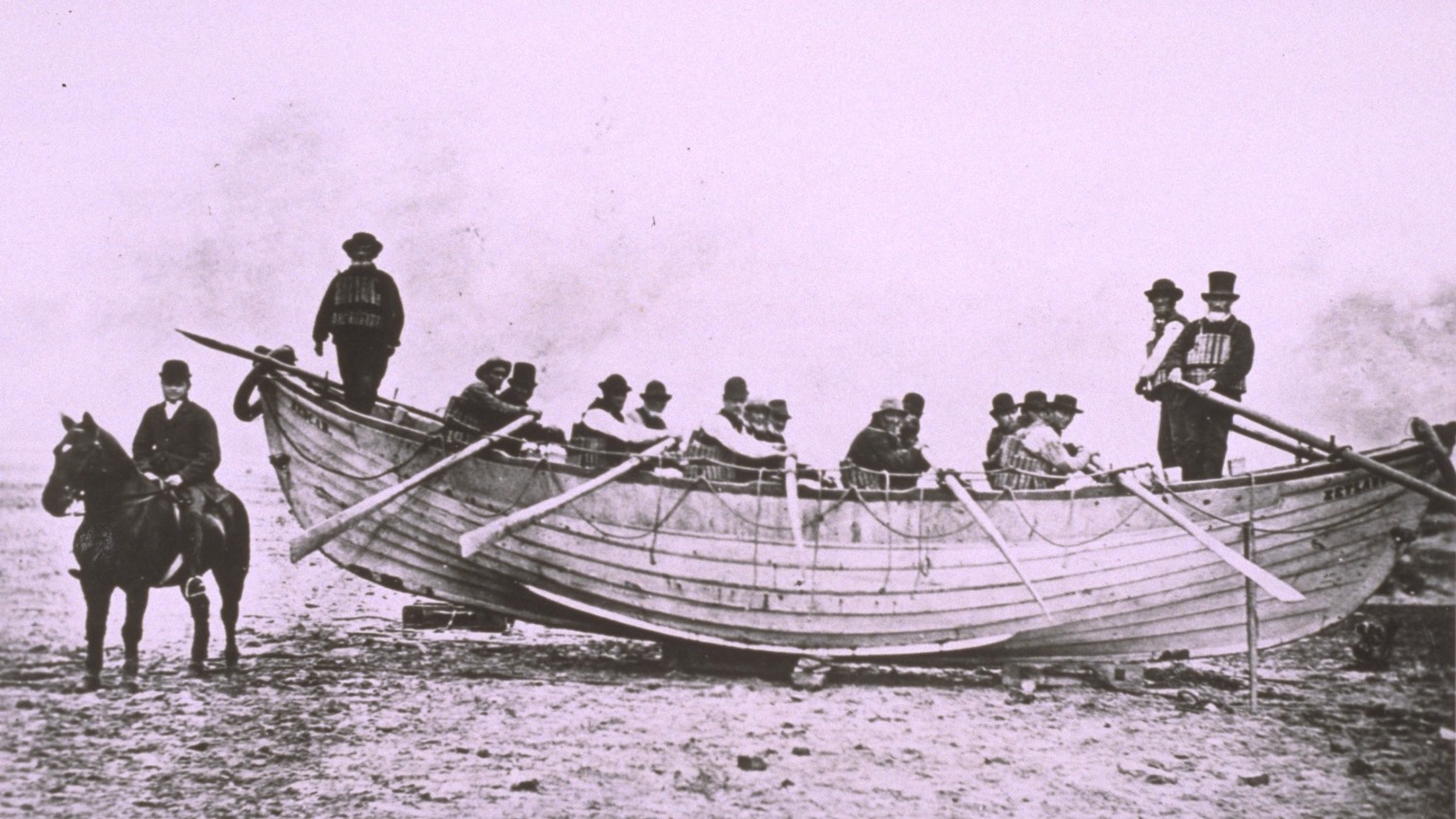 The oldest surviving lifeboat, the Zetland, at Redcar in 1802