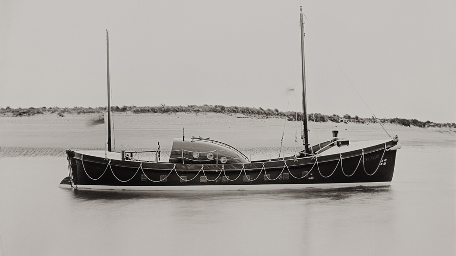 Restored Liverpool class lifeboat Lucy Lavers, wet plate image by Jack Lowe
