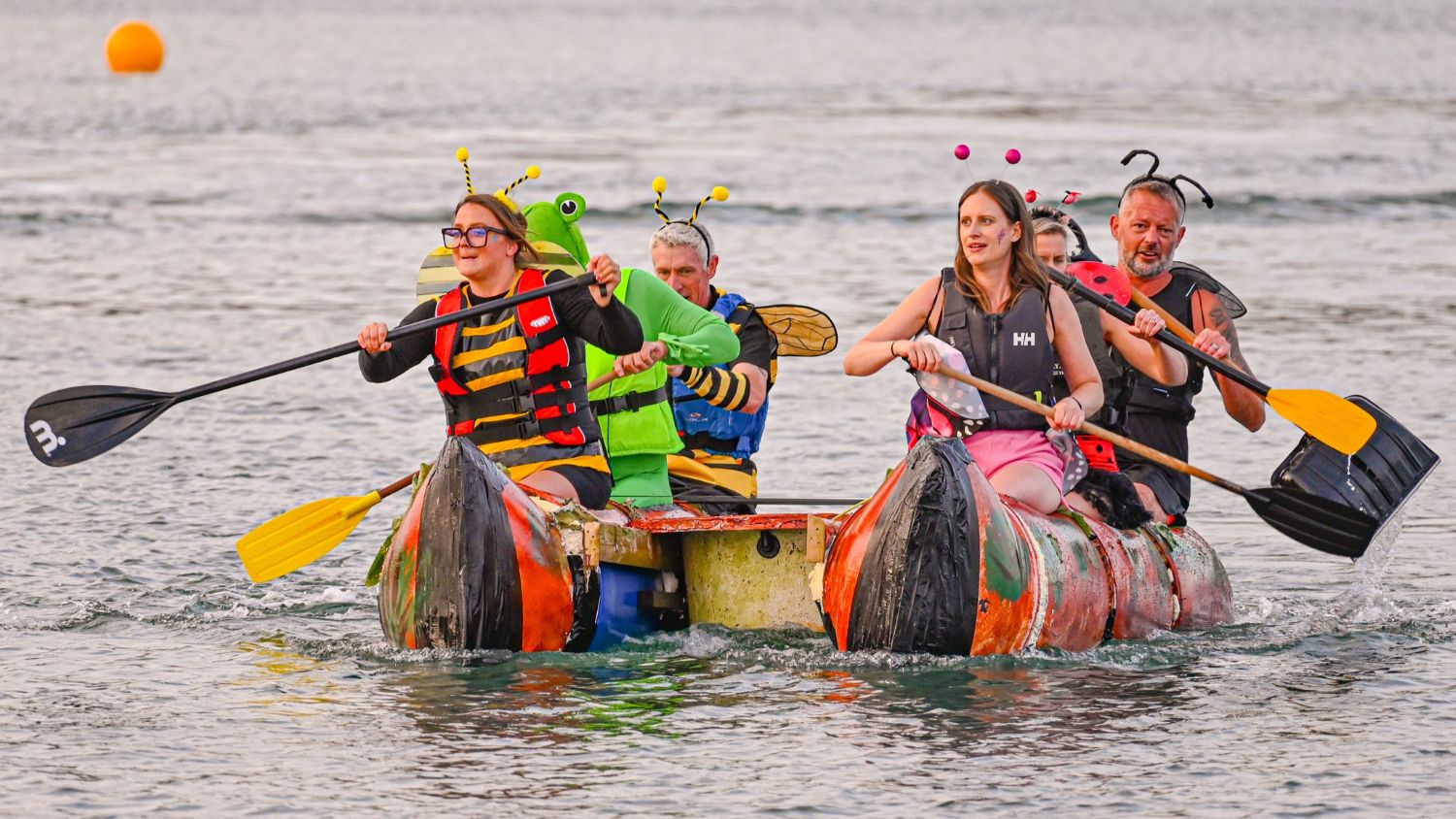 Supporters enjoying RNLI bathrub race event