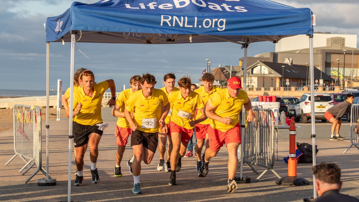 Lifeguards in BeachROX race