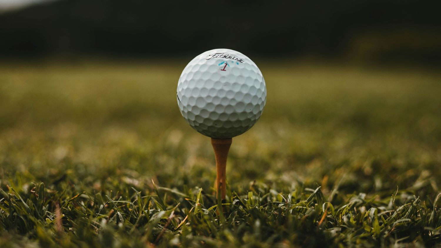 Golf ball on a tee