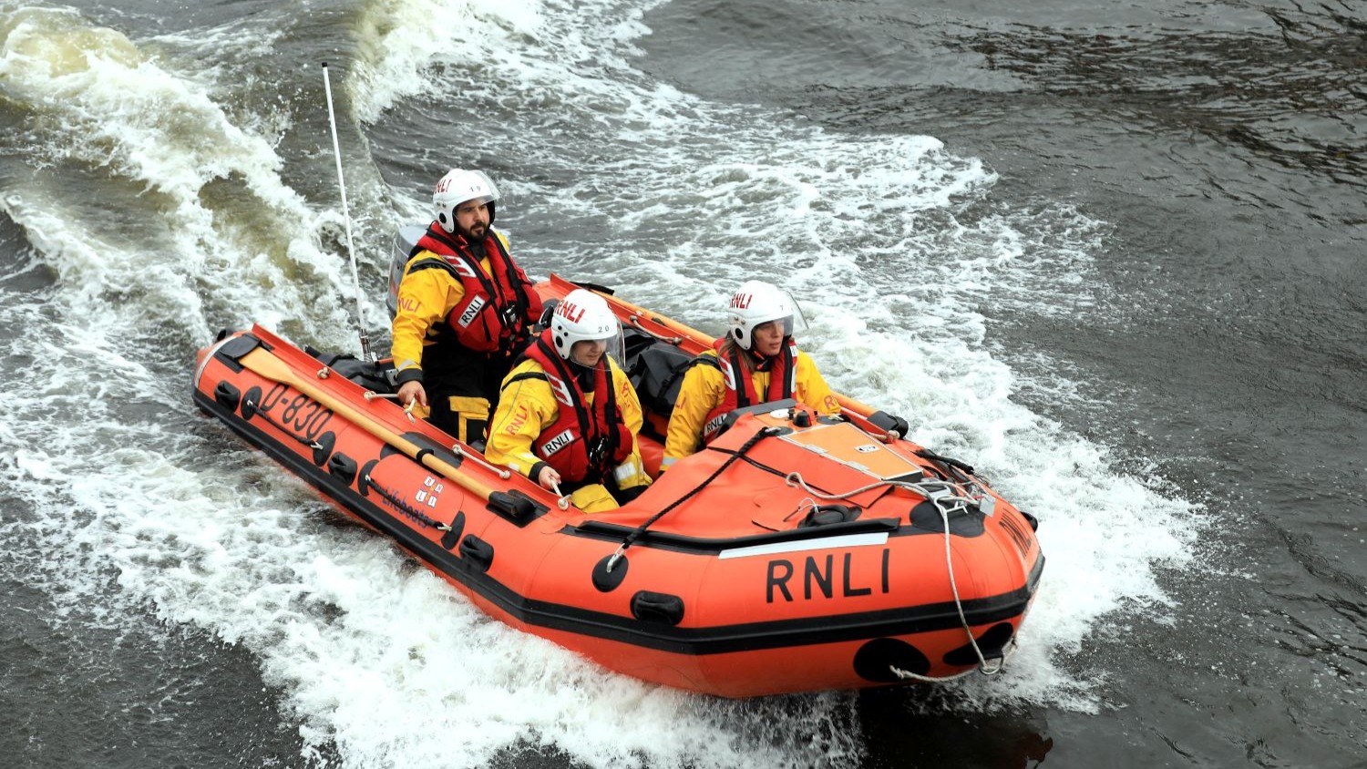 D class lifeboat the Buoy Woody from Aberdeen on a training exercise