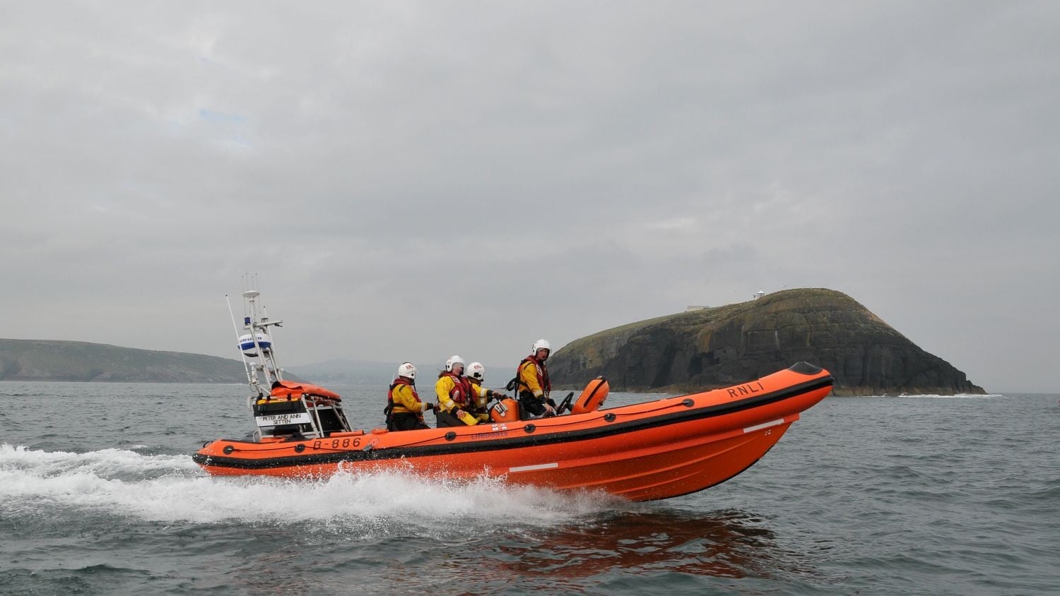 The Peter and Ann Setton B class lifeboat at sea