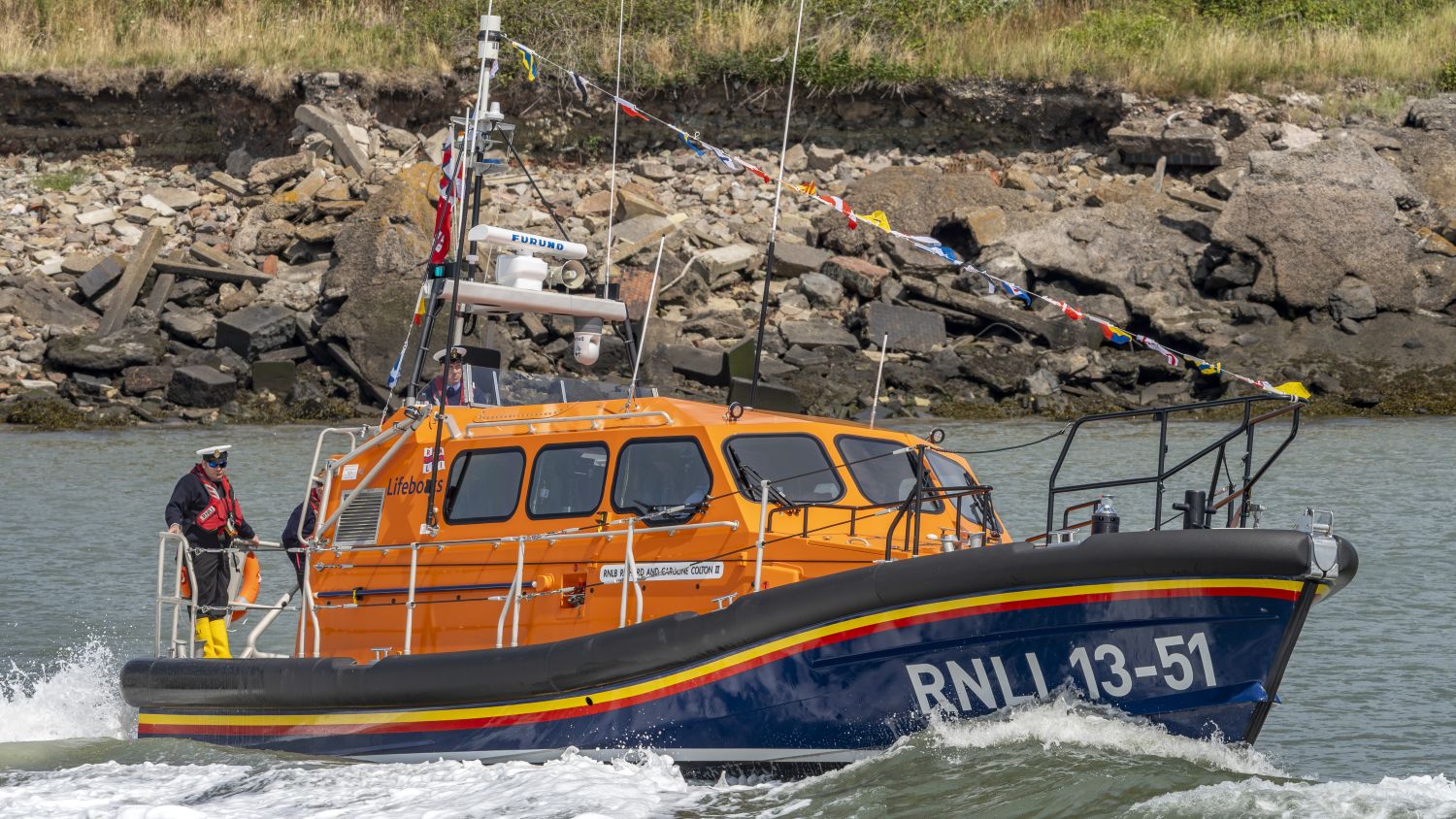 Shannon class lifeboat Richard and Caroline Colton II at sea.