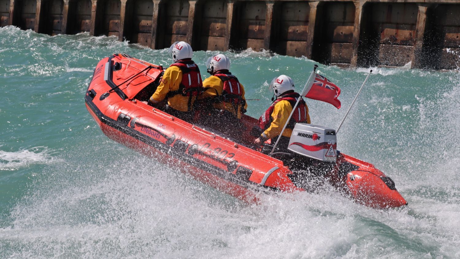 D class lifeboat Spirit of Fidelity at sea on a training exercise