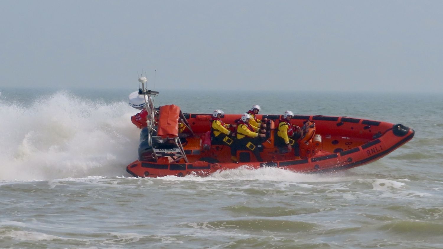 Littlestone Atlantic 85 inshore lifeboat Jean McIvor B-922 at sea.