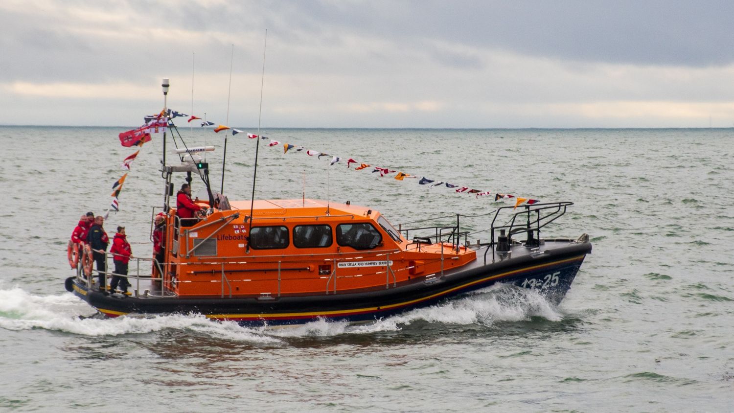 Arrival of Shannon Class Lifeboat 13-25 Stella and Humfrey Berkeley into Portpatrick