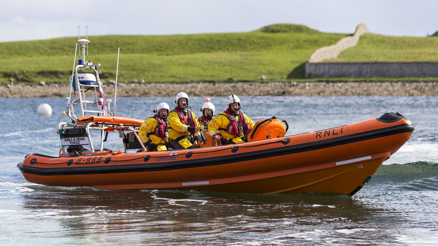 Sligo Bay Atlantic 85 inshore lifeboat Sheila and Dennis Tongue B-888 at sea