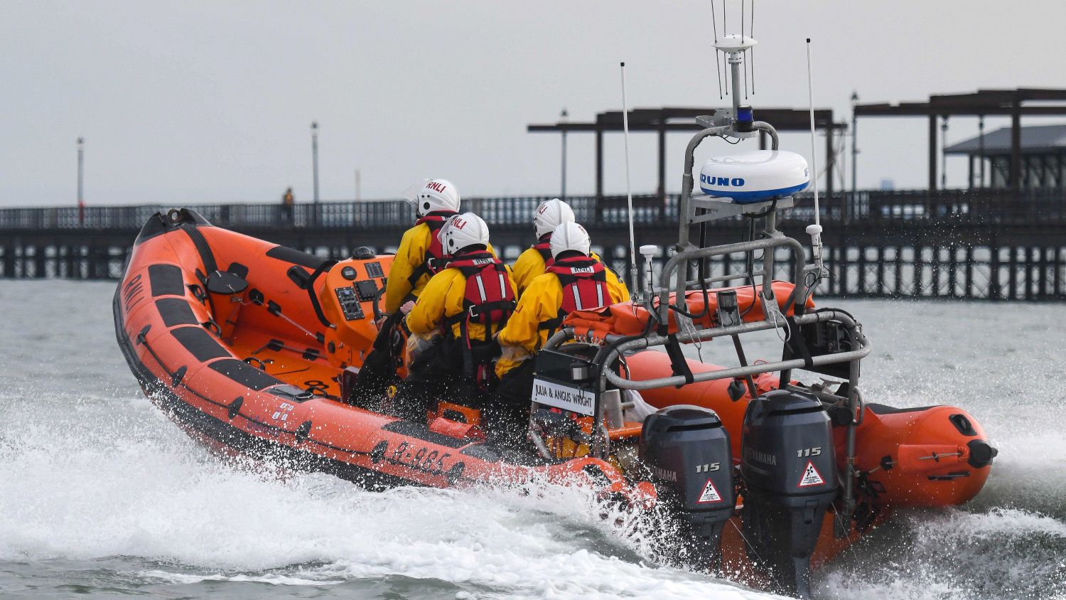 Southend Atlantic 85 inshore lifeboat Julia Angus Wright B-885 at sea.