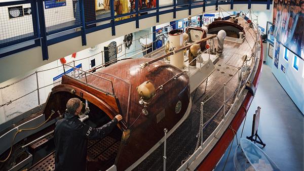 Inside the RNLI Henry Blogg Museum at Cromer, Norfolk