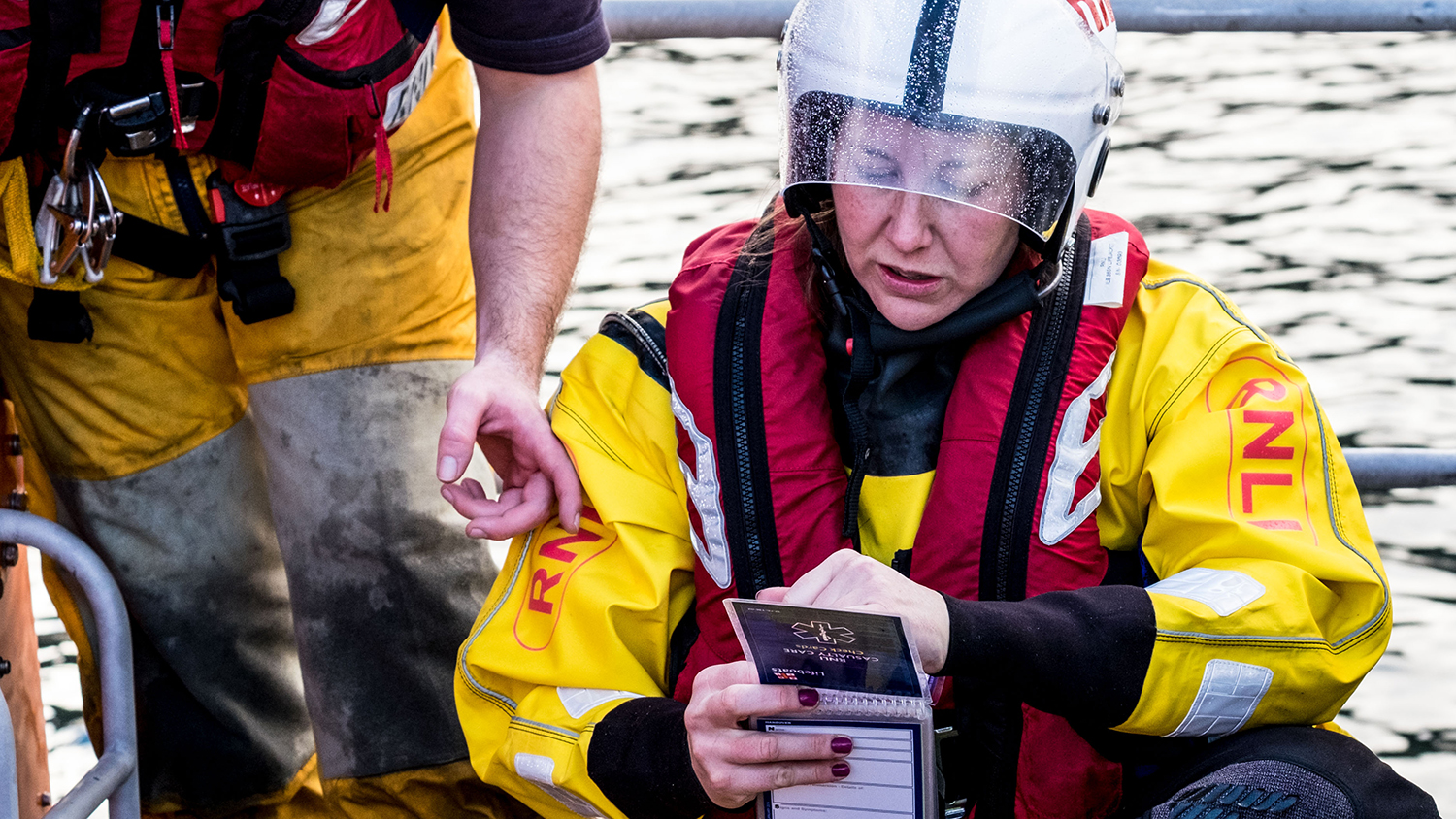 Tobermory Volunteer Crew Rose Skelton on a training exercise
