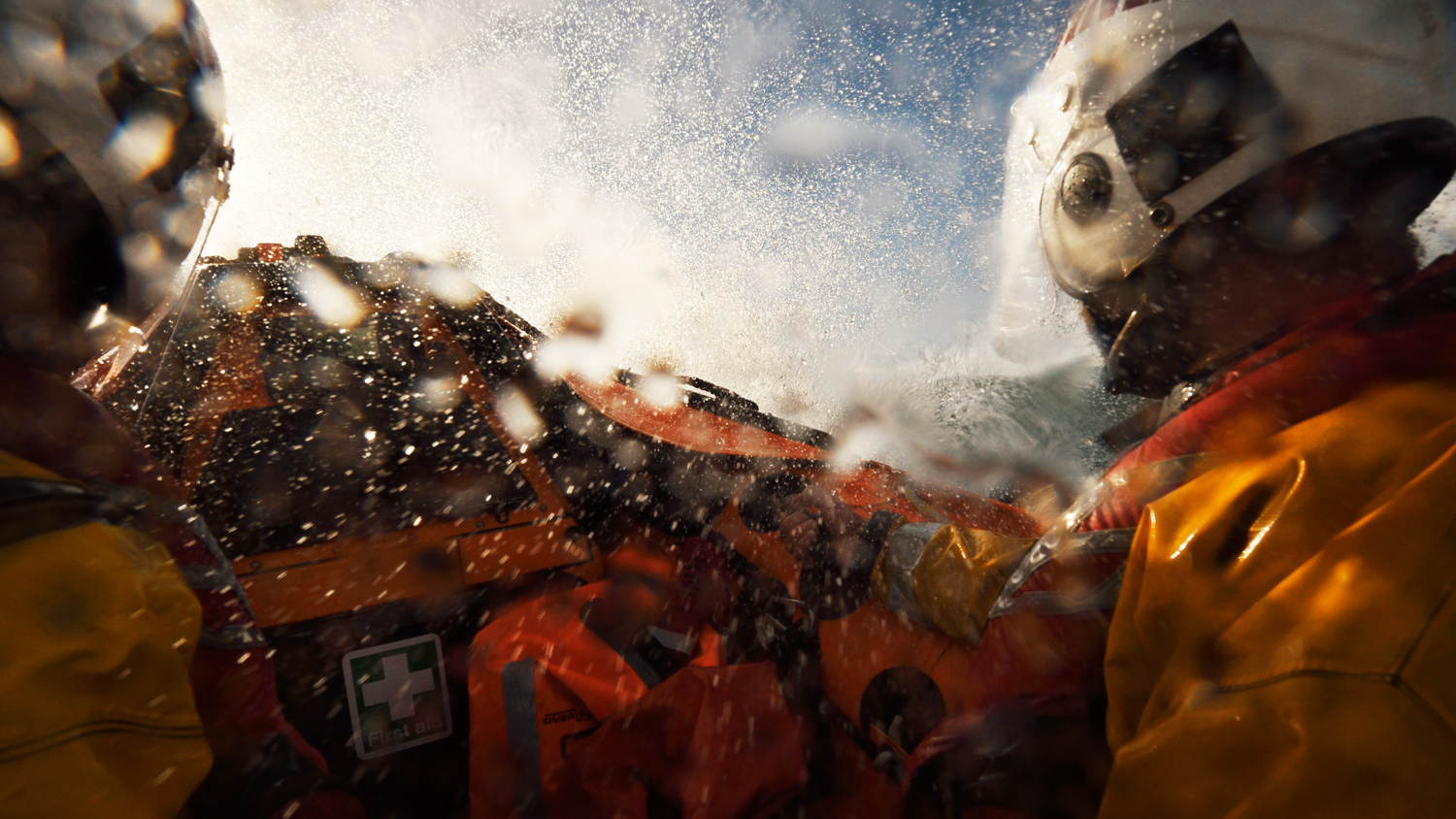 Trearddur Bay RNLI’s D class lifeboat Clive and Imelda Rawlins in rough weather