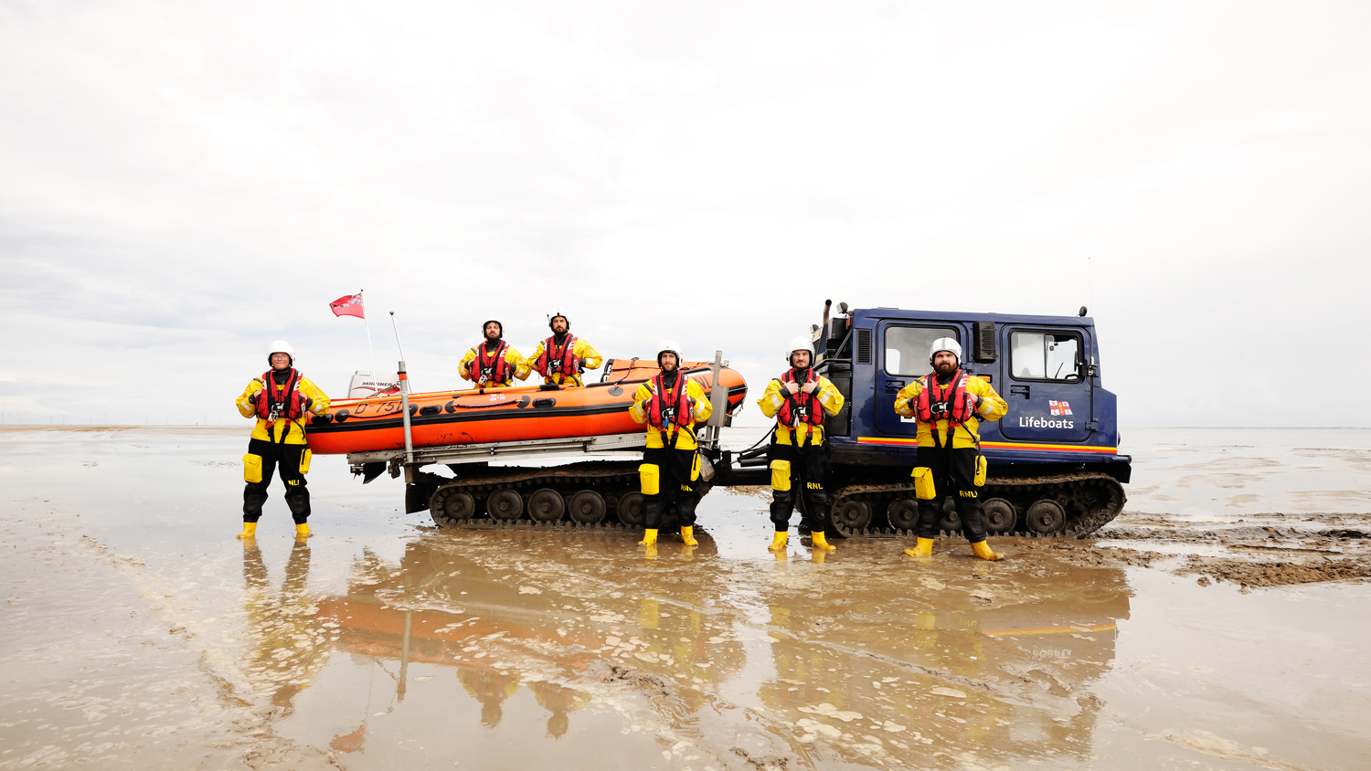 West Kirby crew with their lifeboat, Seahorse