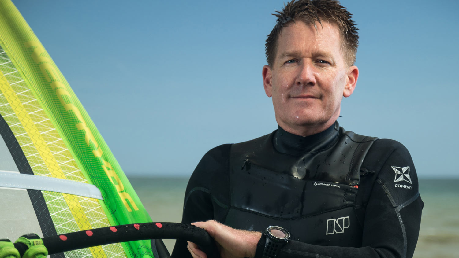 Windsurfer Andrew Gilbert, who survived thanks to RNLI advice