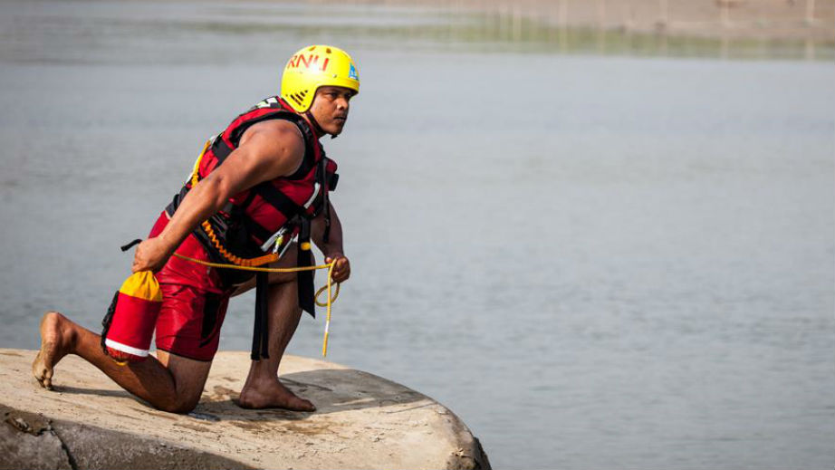 Flood rescue training exercise in Bangladesh