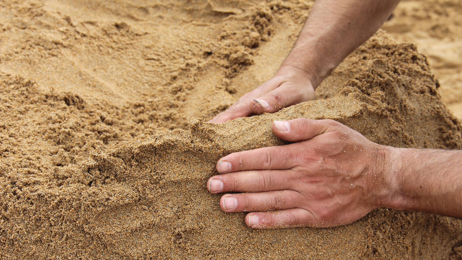 The second step of building your sandcastle is to build up the structure