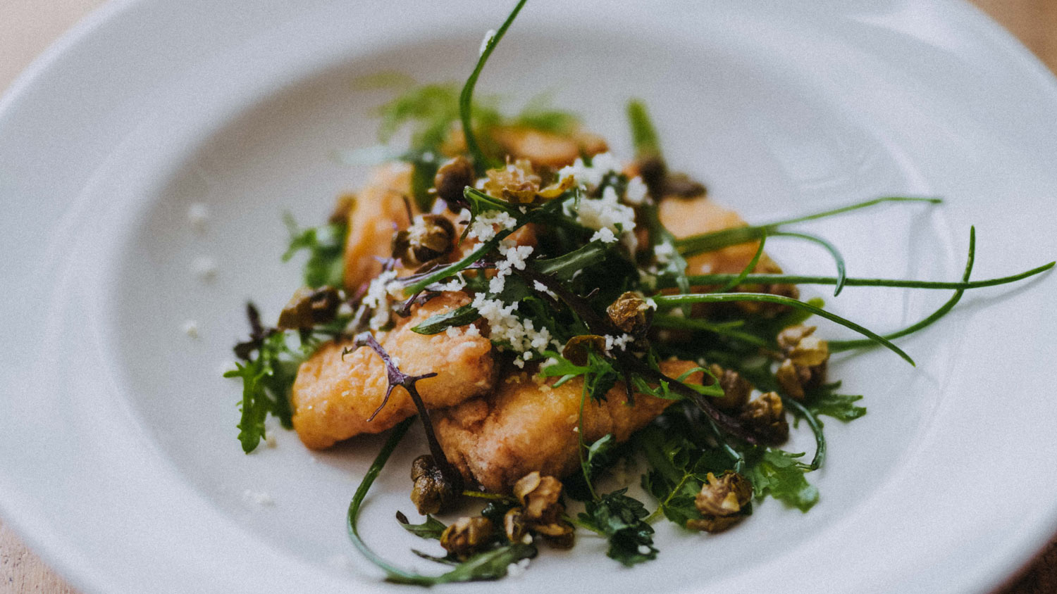 Mark Hix's Crispy Pouting and Bacon Salad with Horseradish