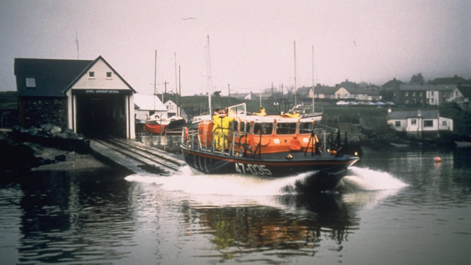 A photograph of Wicklow's lifeboat Annie Blaker in the 1980s