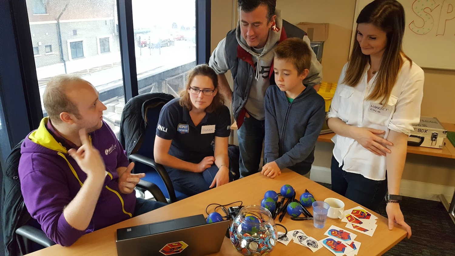 People working at the RNLI hackathon