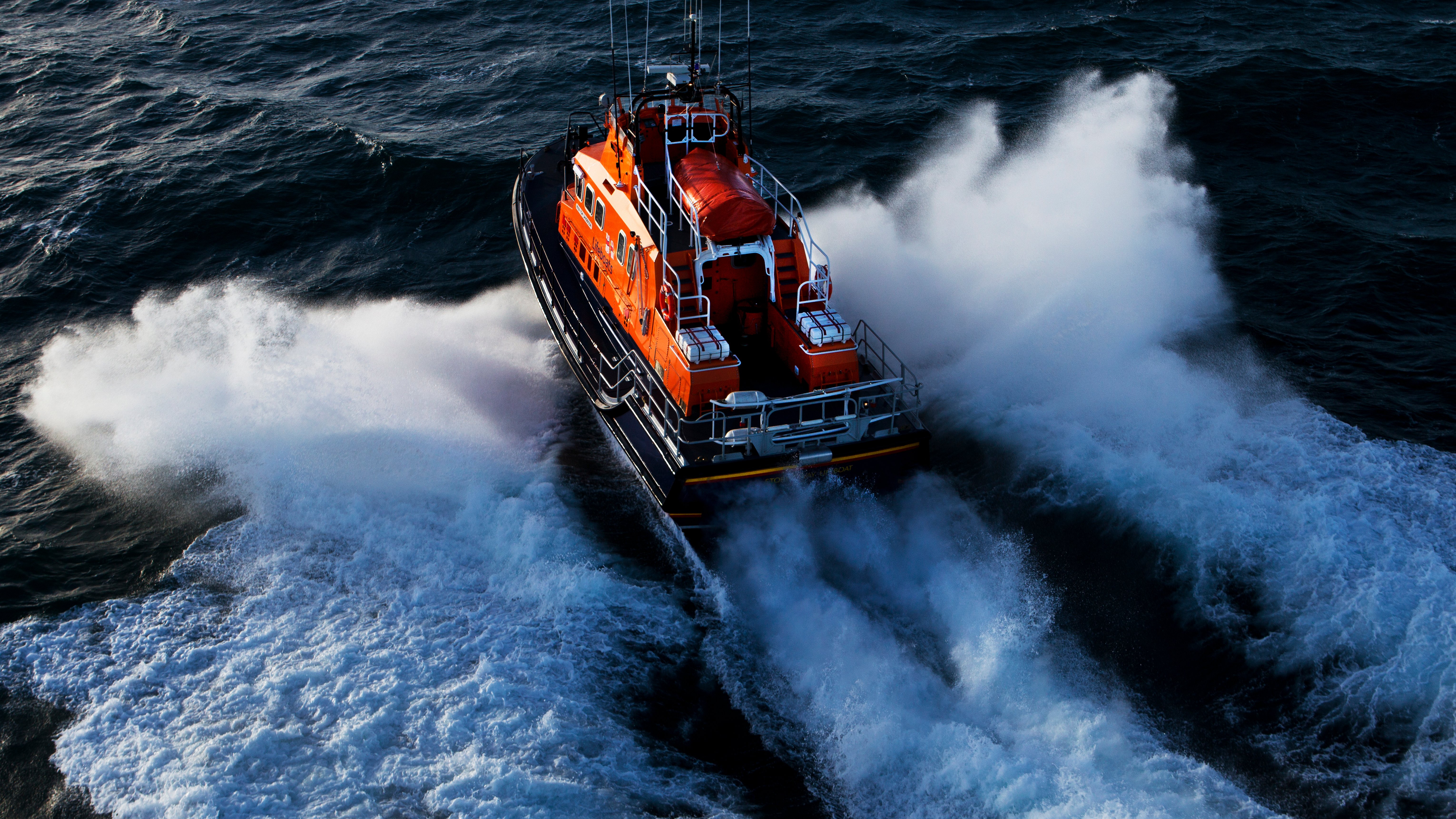 The Stornoway Severn class lifeboat Tom Sanderson on a calmer day!