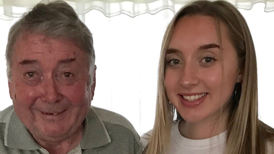 Megan with her grandad Malcolm Proudlock