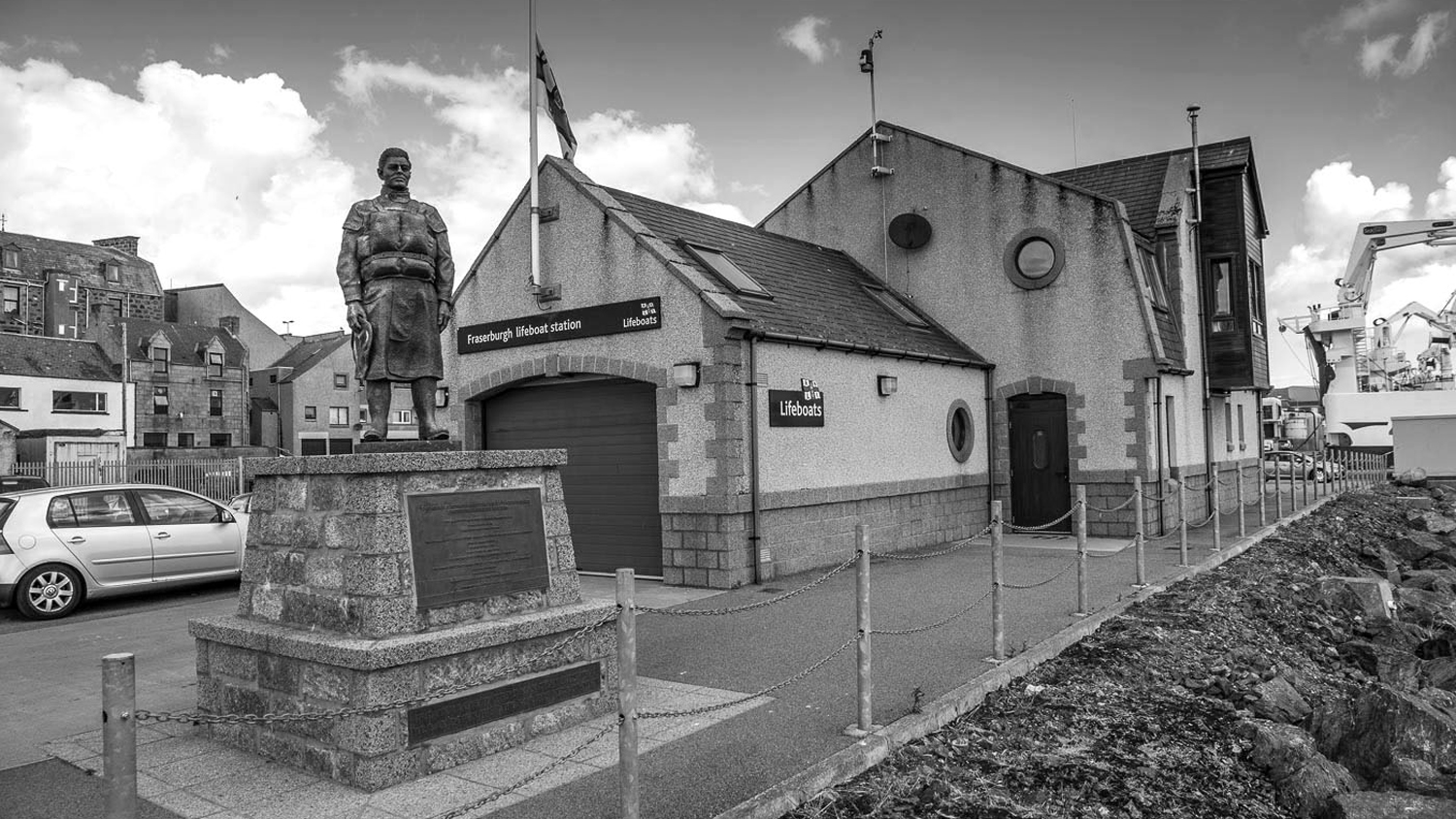 The memorial statue erected in 2010 is a constant reminder of the brave lifeboat heroes