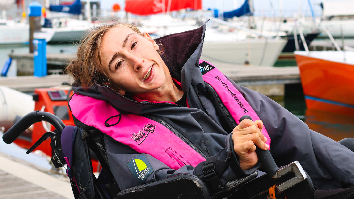 Natasha Lambert, who is using a sip-puff system to cross the Atlantic 