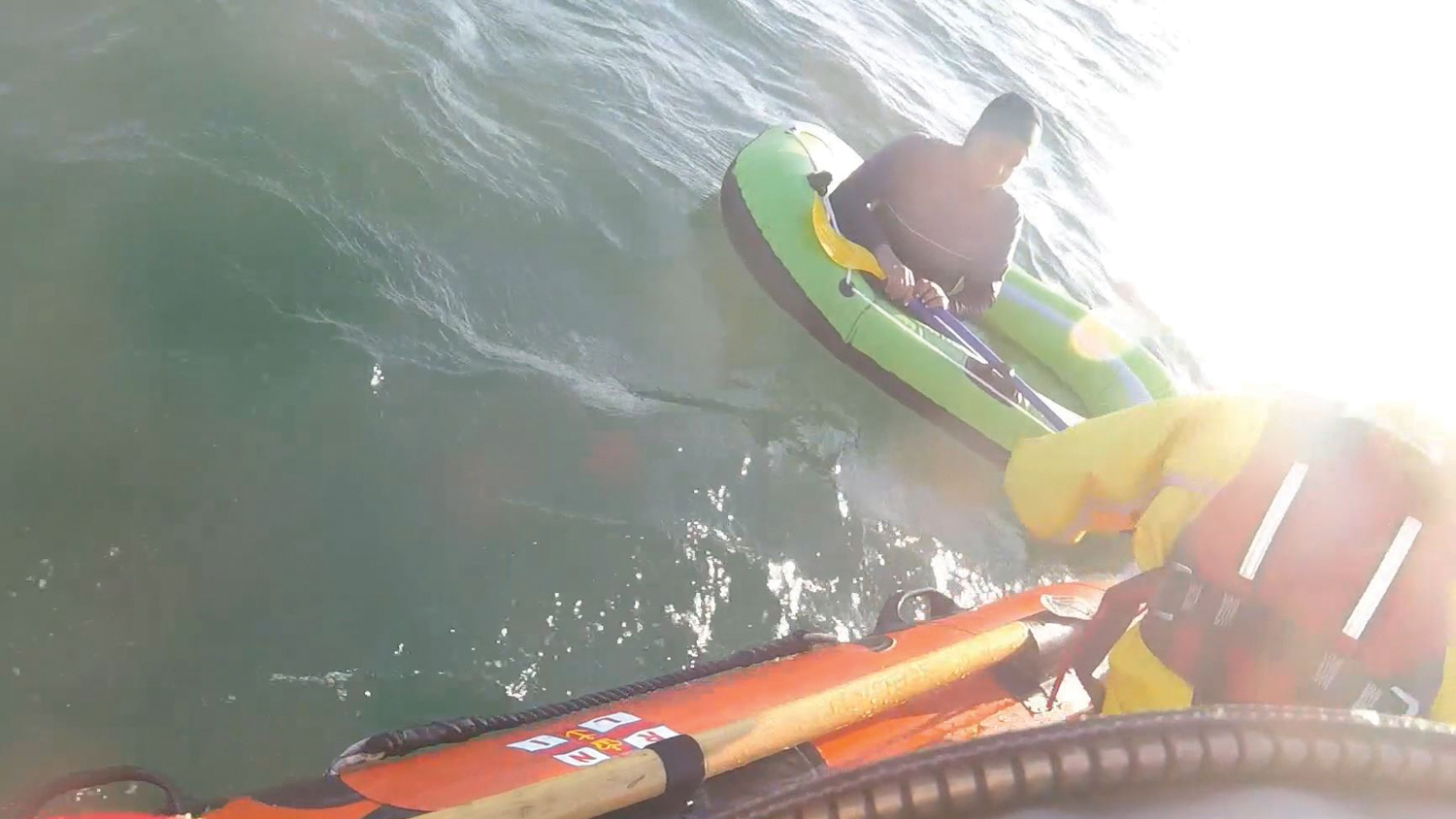 The Blackpool crew reach the stranded teen