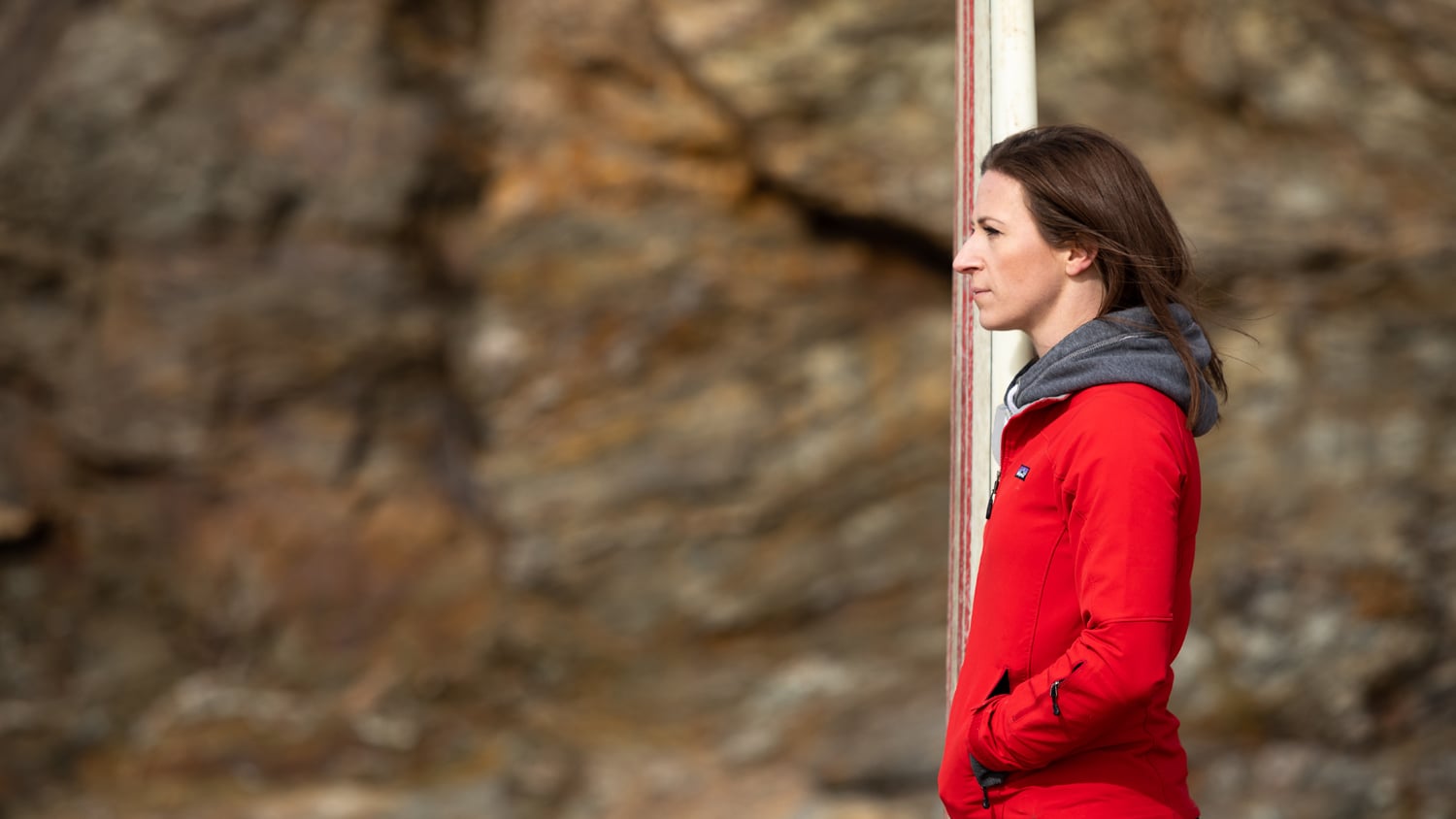 Surfer Ruth Osborne on Perranporth Beach