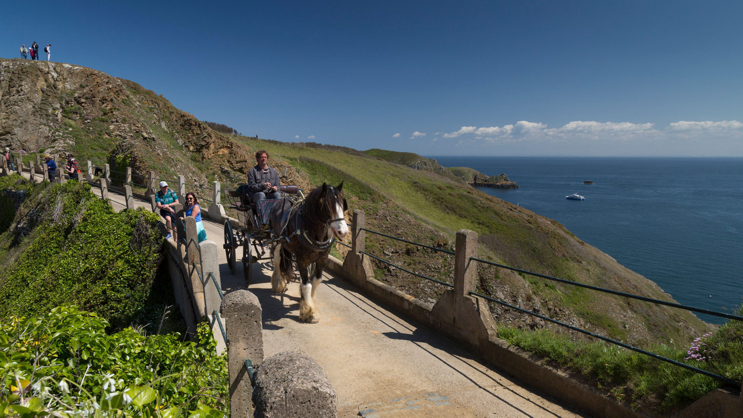 A horse and carriage in Sark