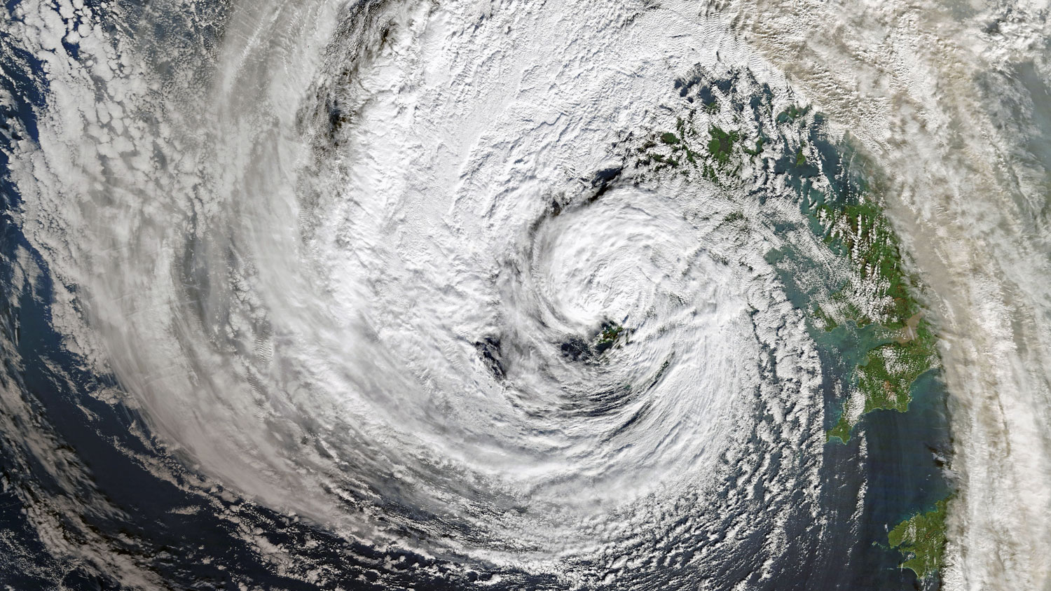 Satellite view of Storm Ophelia