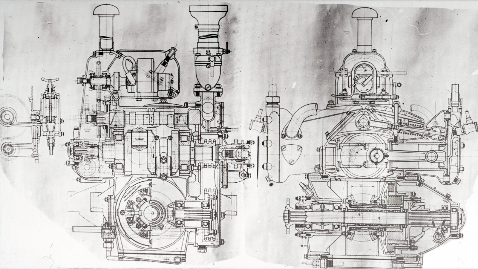 Design blueprints for the Sir William Hillary petrol engine