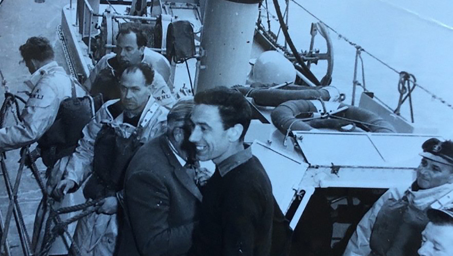 Rose's grandfather, John Lewis Leroy, on a Dover RNLI lifeboat