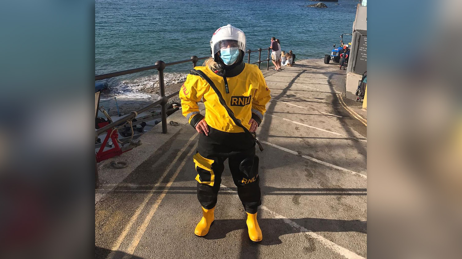 Since Jonathan’s rescue, his wife Vicky has joined the lifeboat crew at St Agnes RNLI