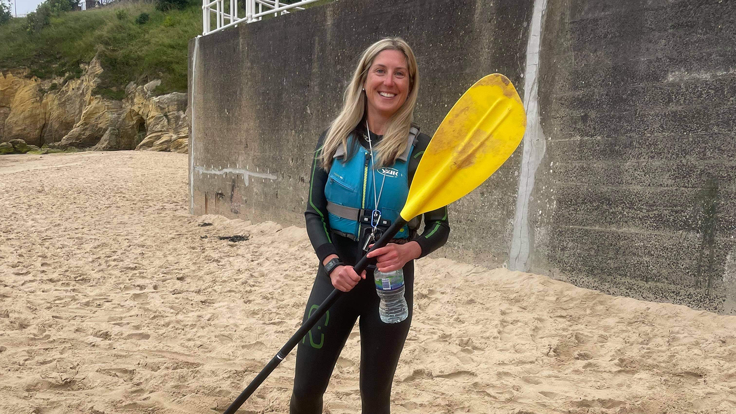 Christine Burns, who was rescued by Cullercoats RNLI