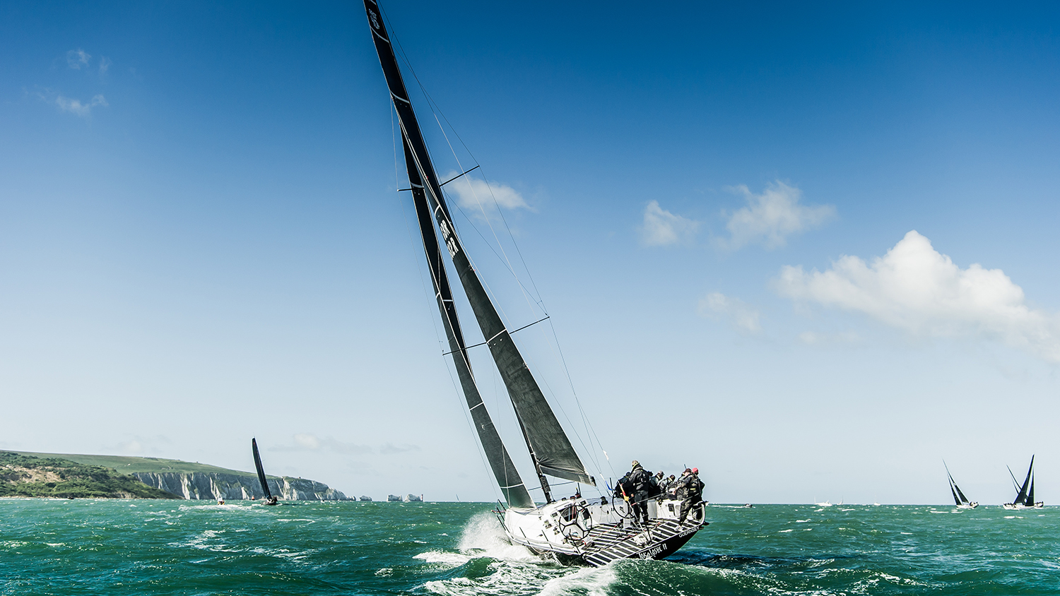A yacht sailing around the Solent