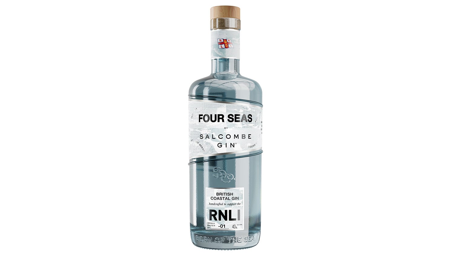 Bottle of Four Seas Salcombe gin, priced £39.50.