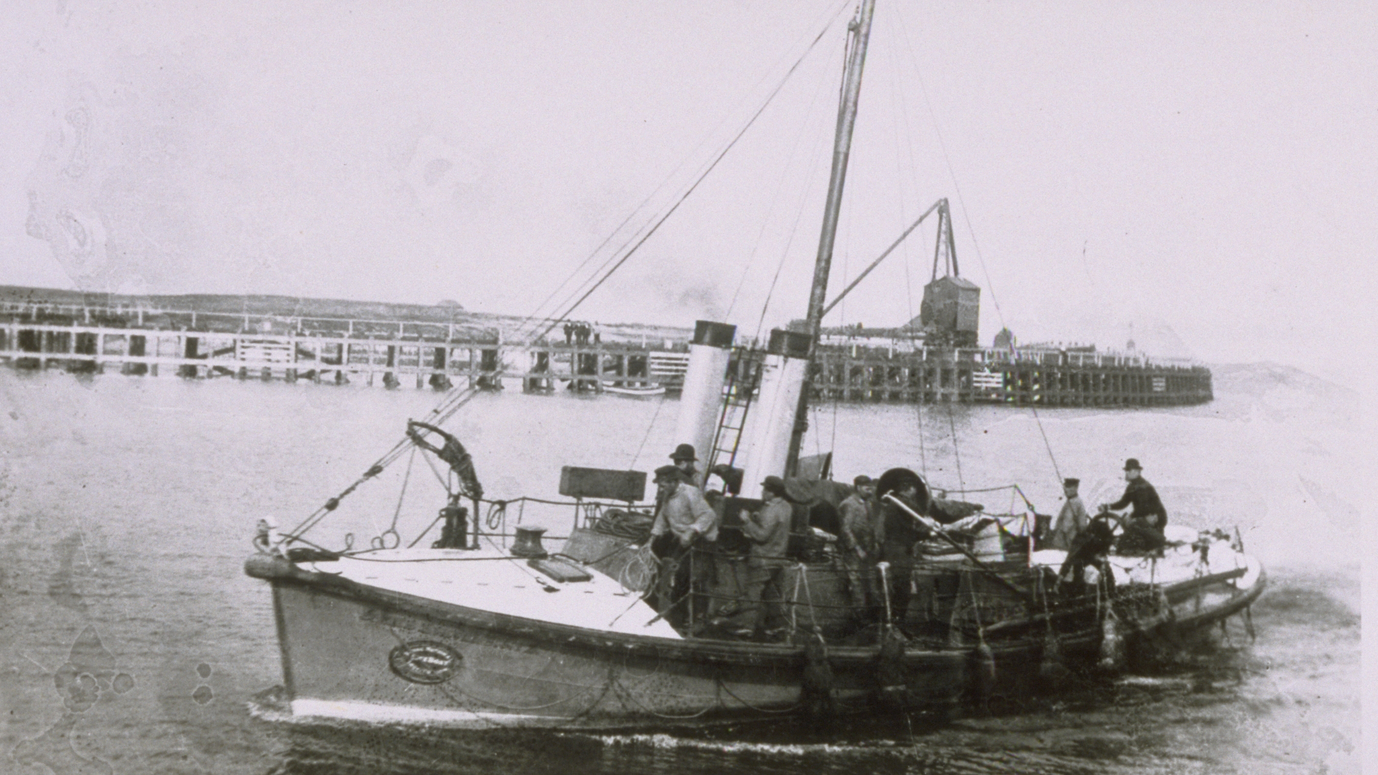 Crew onboard RNLI lifeboat James Stevens No.3.