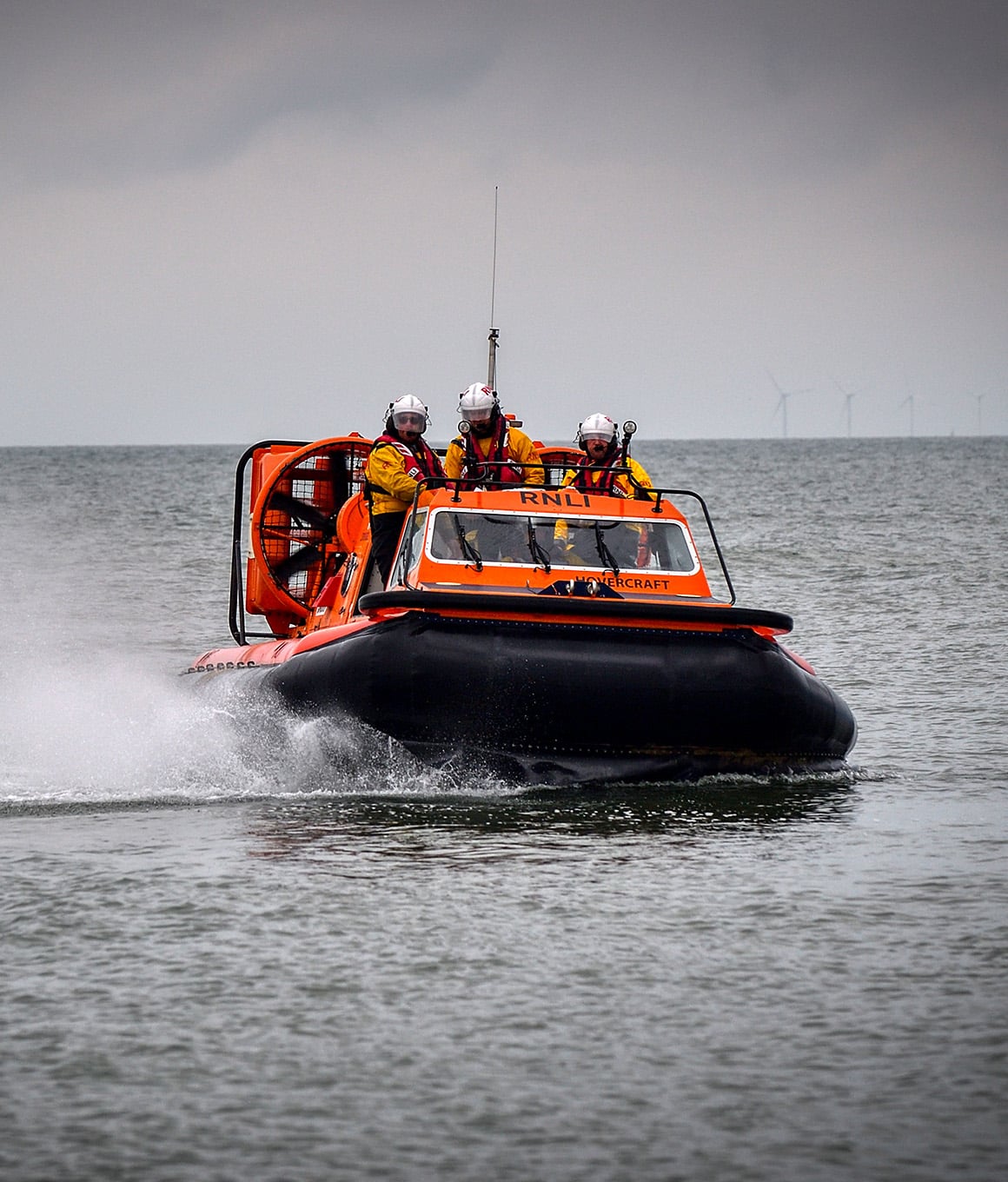 RNLI hovercraft, Samburgh, on service as relief craft at Hunstanton RNLI.