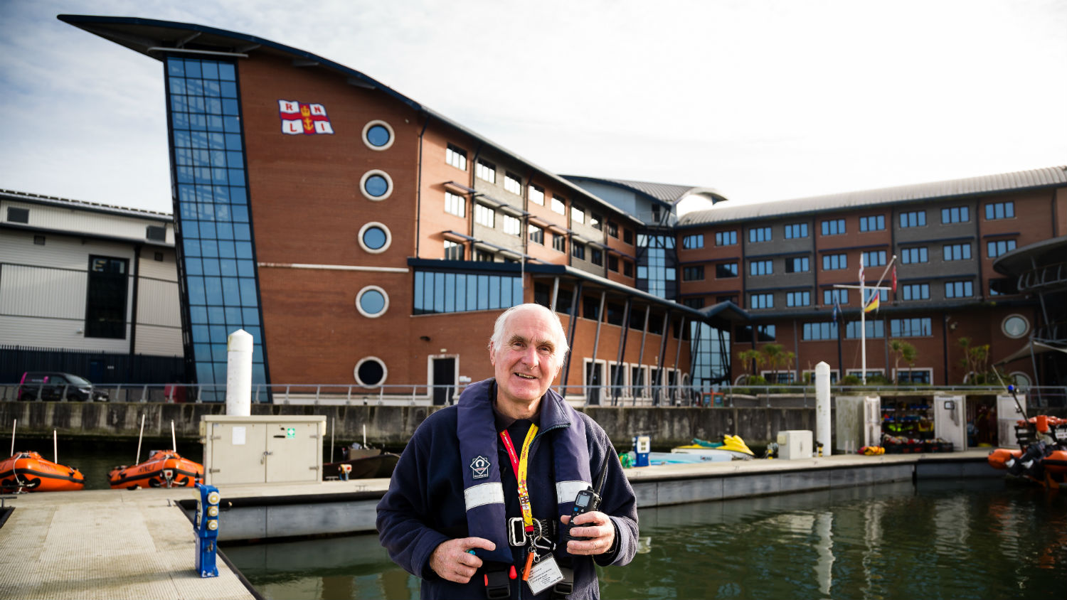 RNLI ambassador Gerald Beddard volunteers as an RNLI College Tour Guide and a bosun 