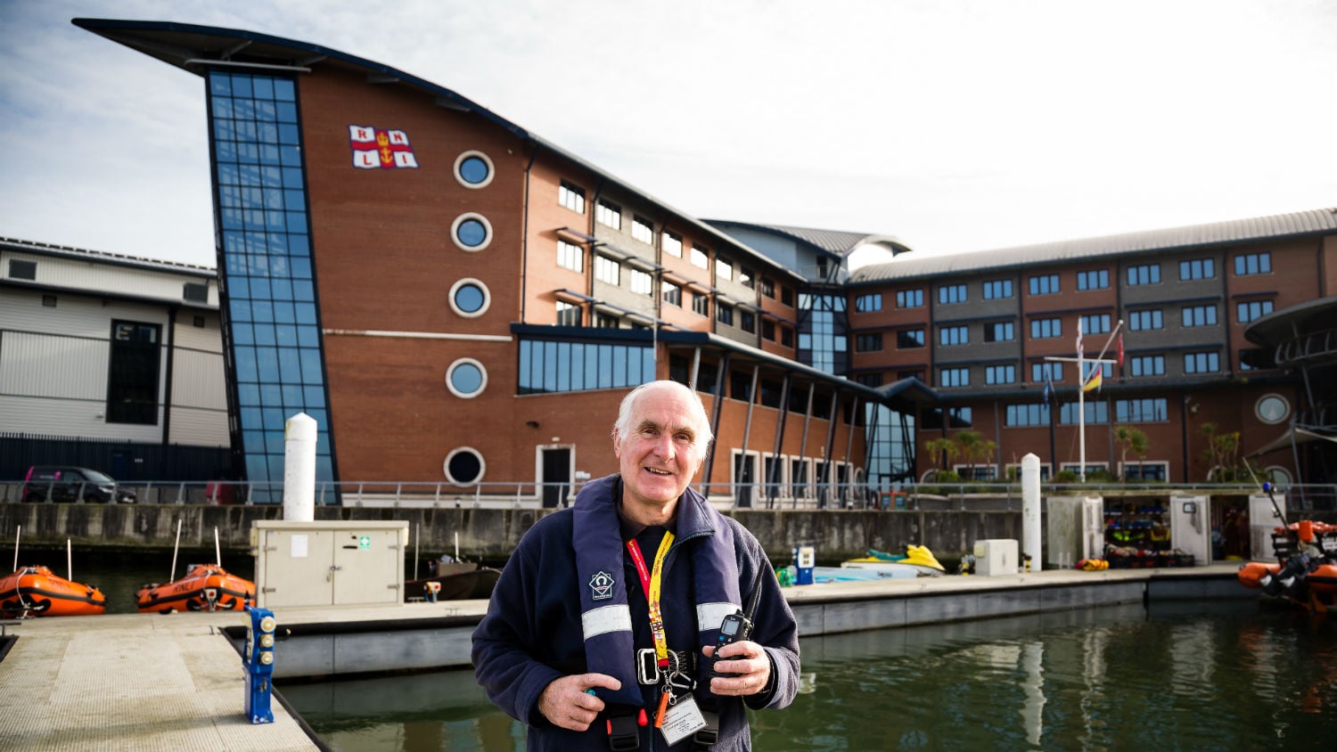 RNLI ambassador Gerald Beddard volunteers as an RNLI College Tour Guide and a bosun 