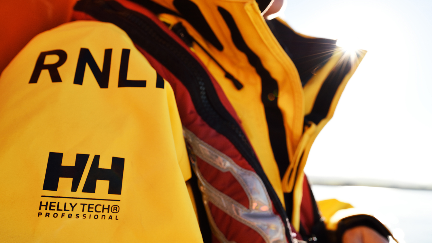 Close up of RNLI Helly Hansen kit