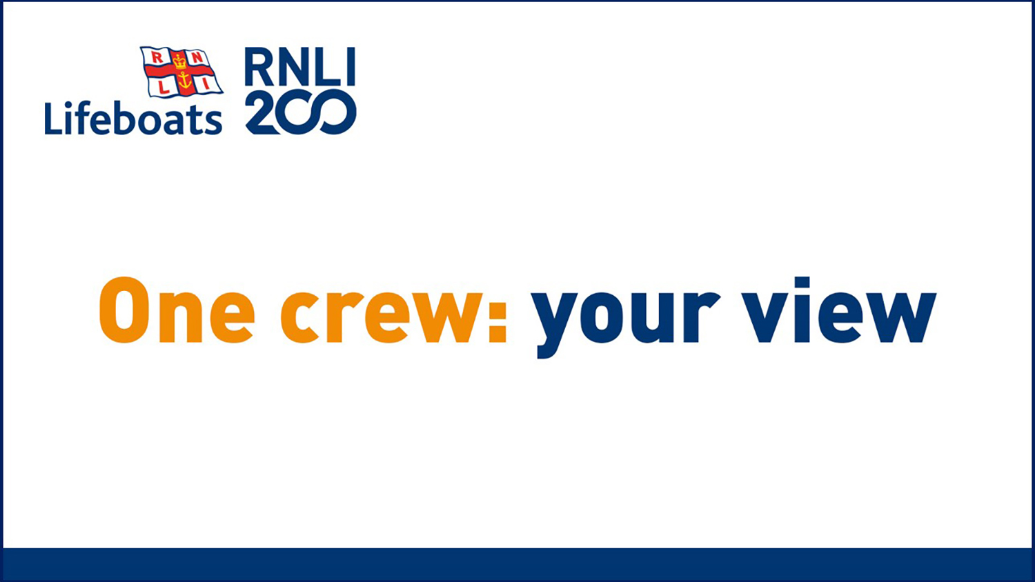 One crew, your view - survey logo 