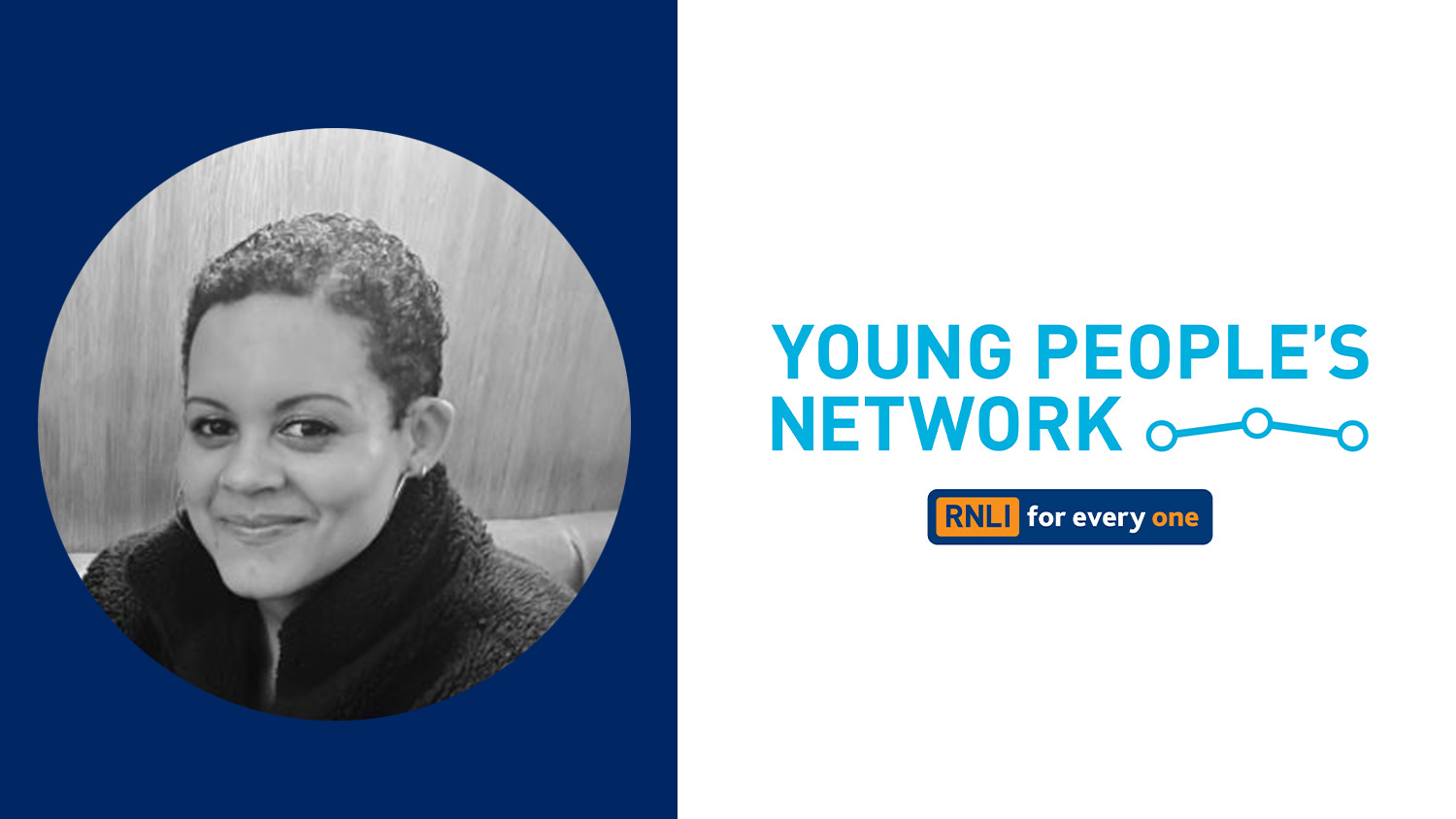 Young People's Network member Jaime Wright and Young People's Network logo.
