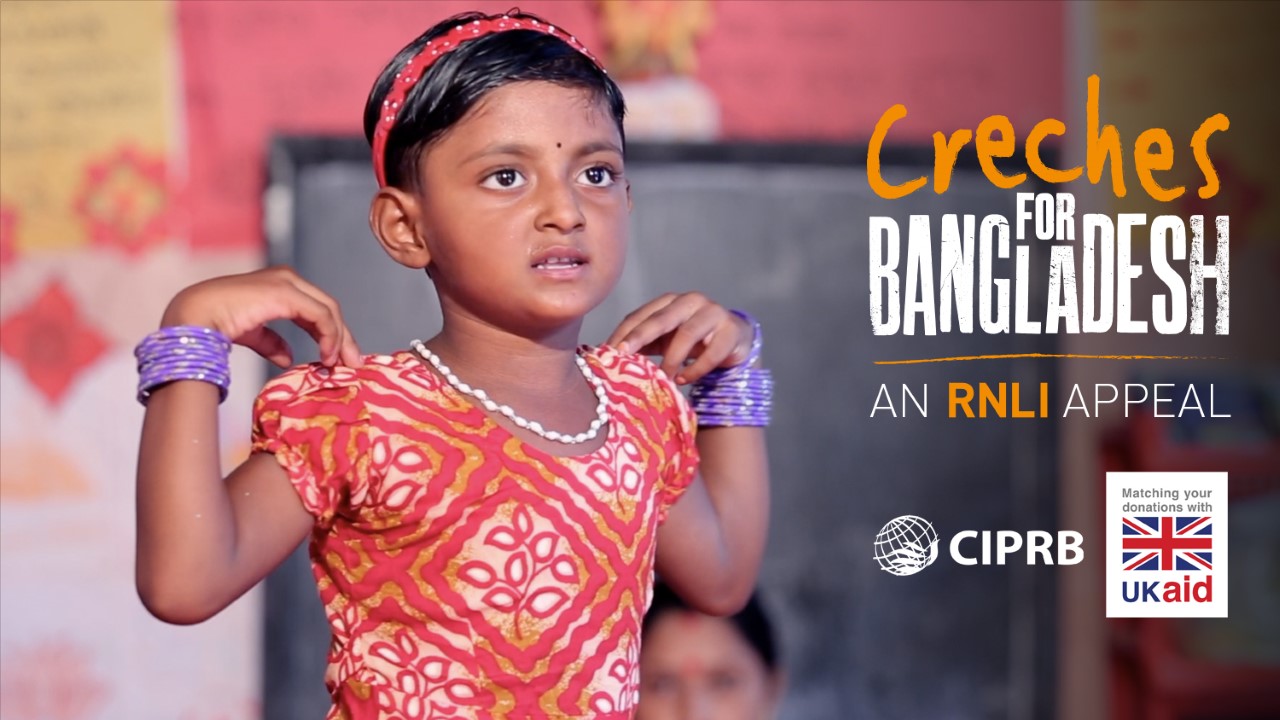 A girl in an anchal, a community-led creche in Bangladesh