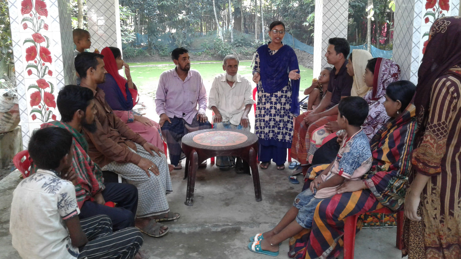 Rehana Parvin Ani and Kuku Moni are caregivers at their local creches who have just been promoted to supervisors. 