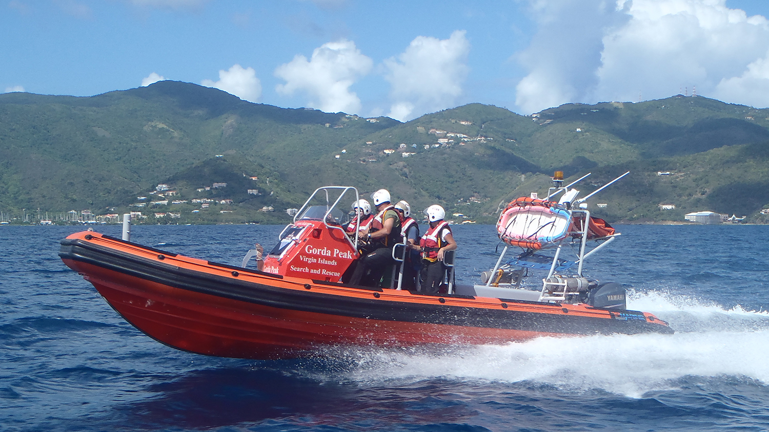 A lifeboat from British Virgin Islands search and rescue service VISAR