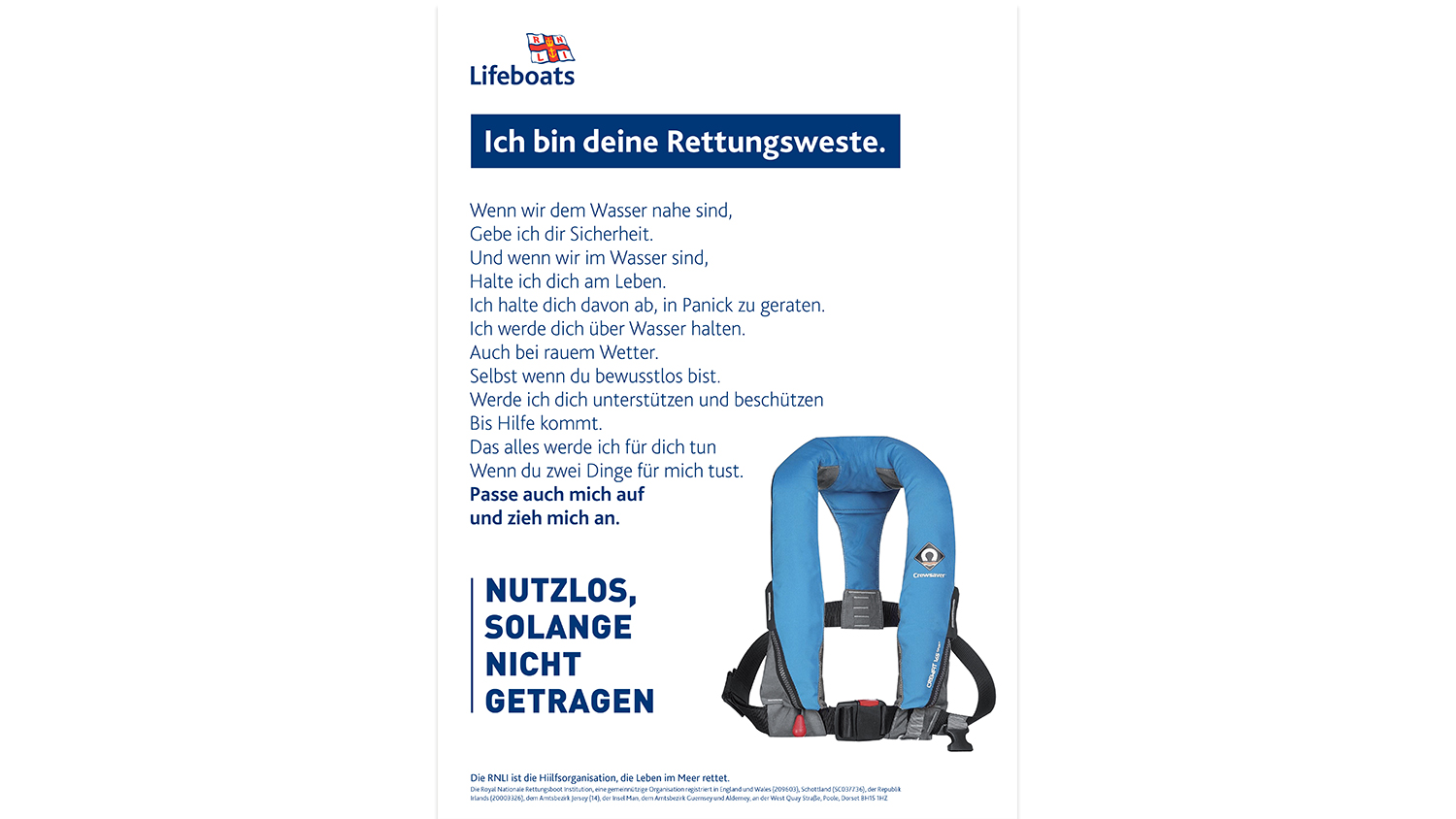 Wear Your Lifejacket - German