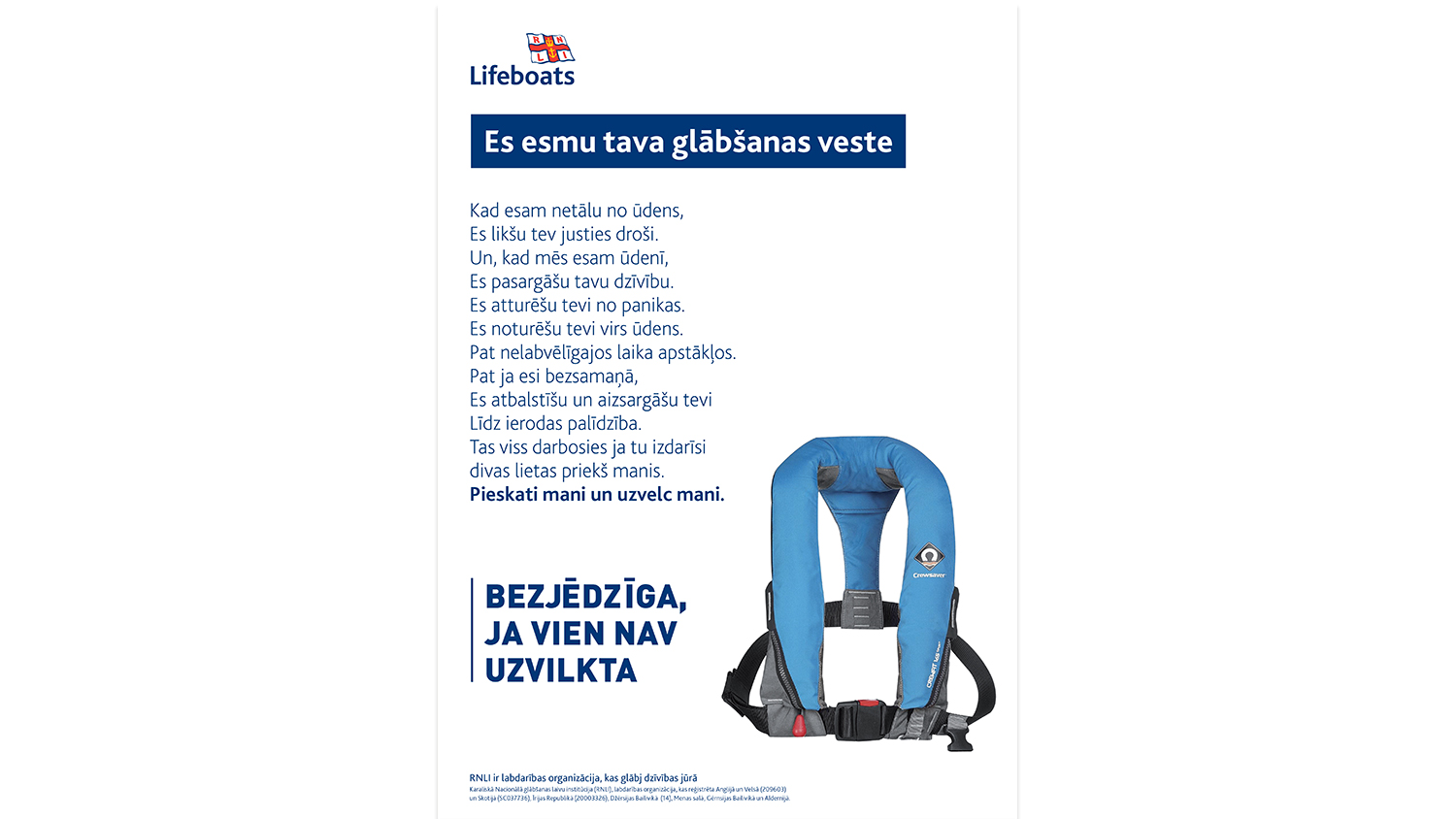 Wear Your Lifejacket - Latvian